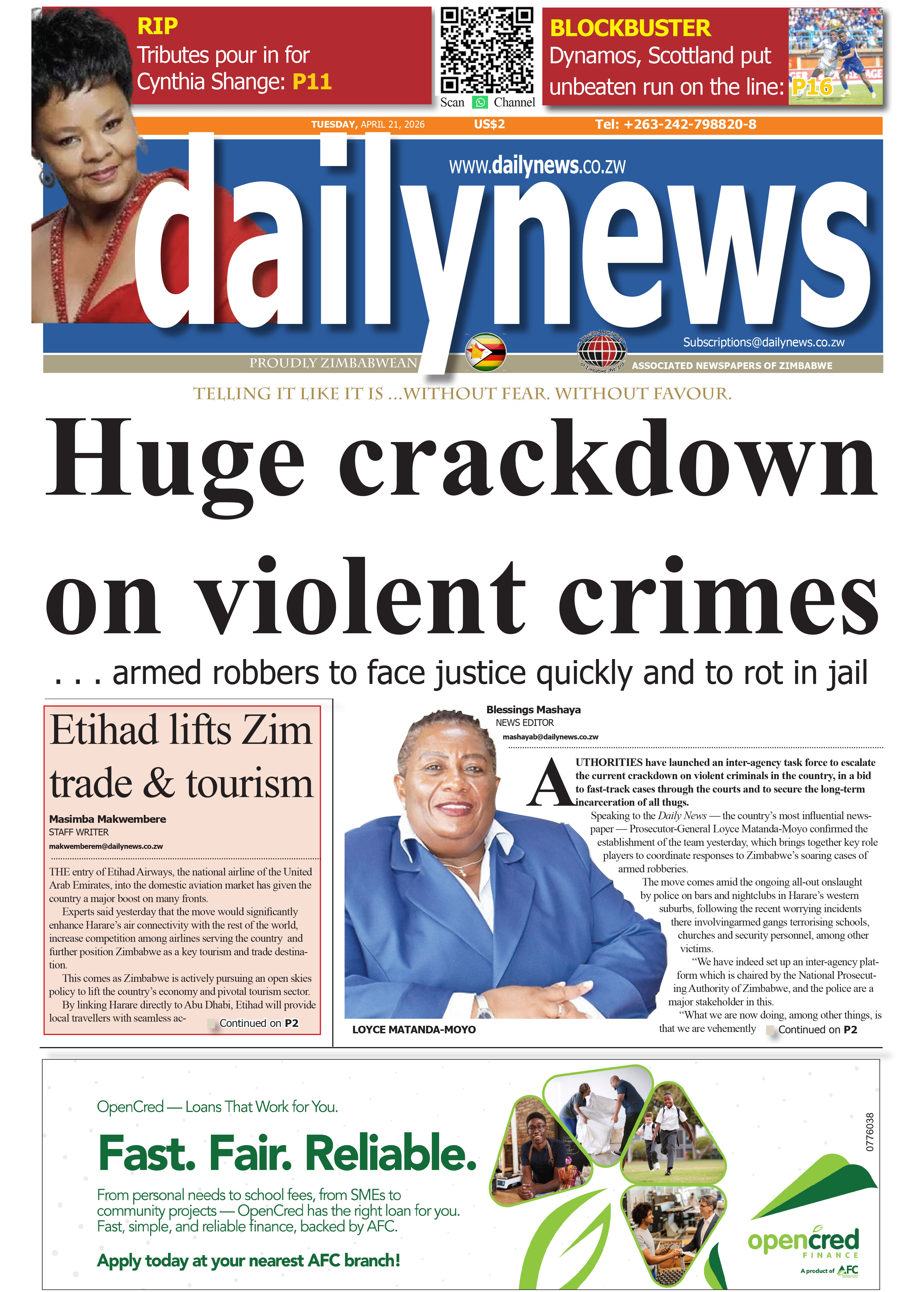 Tuesday 21 April 2026